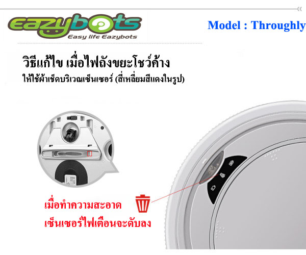 รีวิวหุ่นยนต์ดูดฝุ่น Eazy bots
